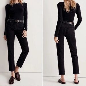 Madewell the Mid-Rise Perfect Vintage Jean Black Denim Women’s Size 29